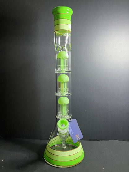 Phoenix 18” Striped Beaker w/ Triple Tree Perc
