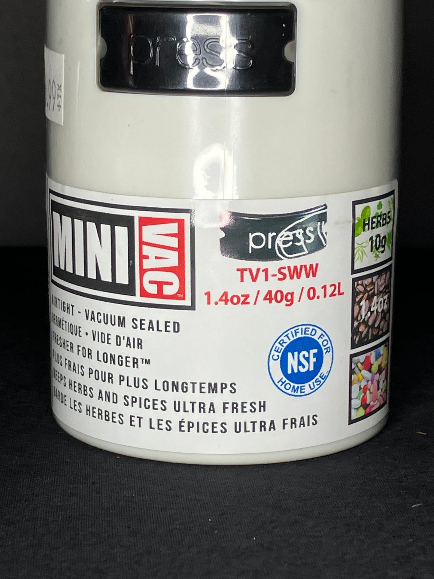 MiniVac Airtight Storage Container | 10G | 2.9”
