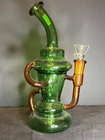 9” Full Color Klein Recycler Bong