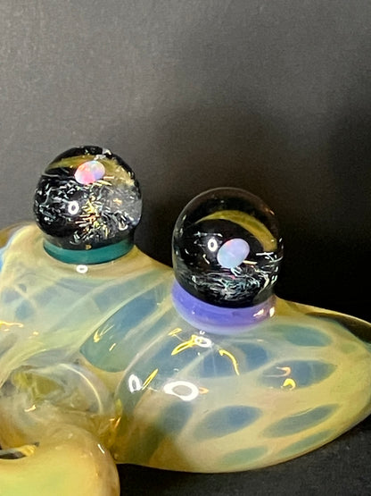 5” Fumed Sherlock W/ Opals