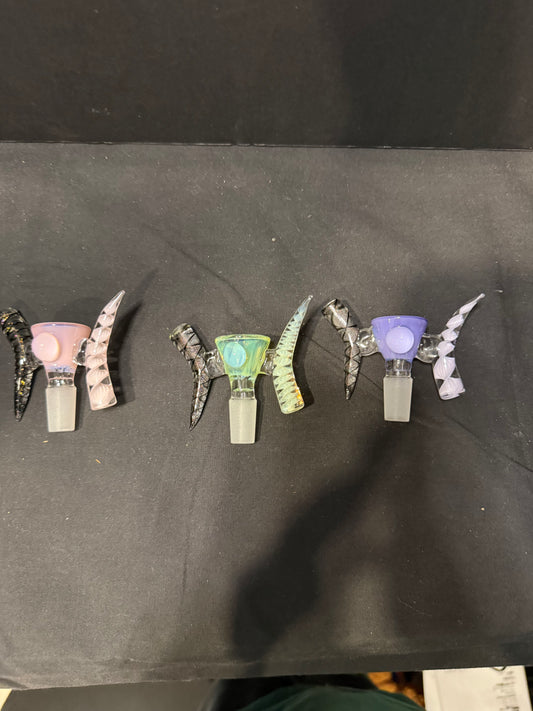 Dual Handle Worked Glass 14mm Slide