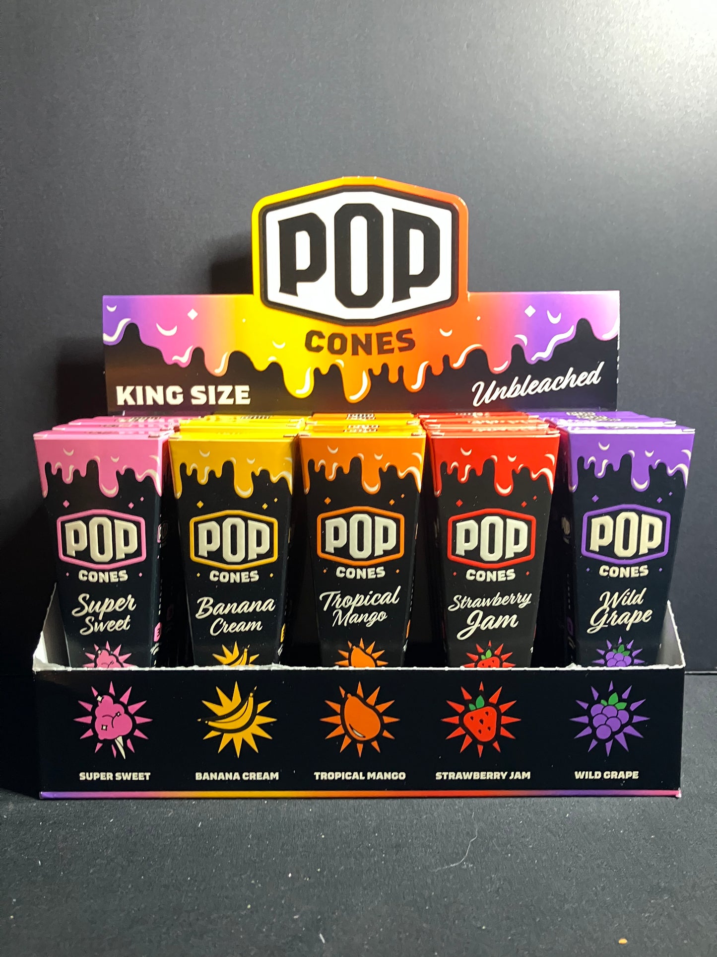Flavor Pop Cones | King Size | Assorted Flavors | Single Pack