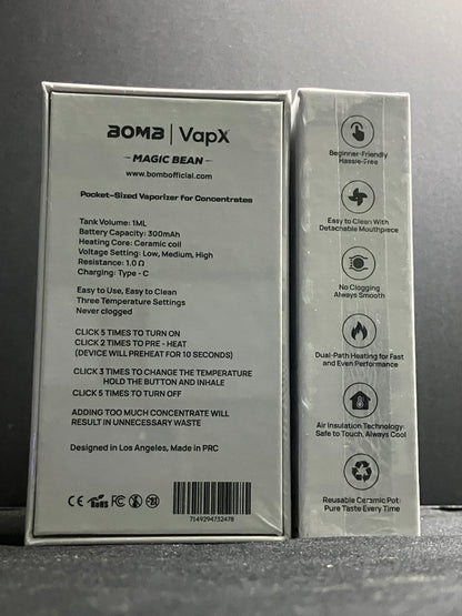 Bomb x VapX Magic Bean Mobile Vaporizer
