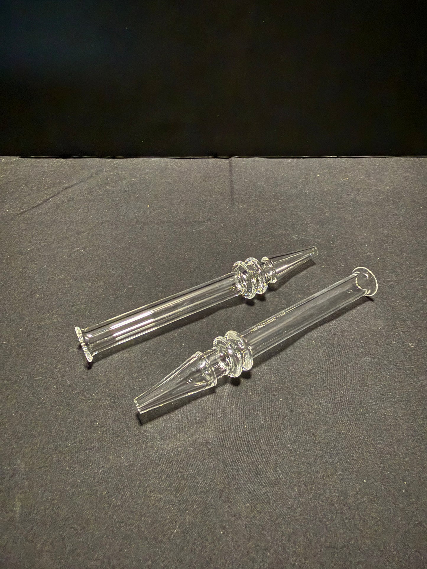 Clear Quartz One Piece Dab Straw