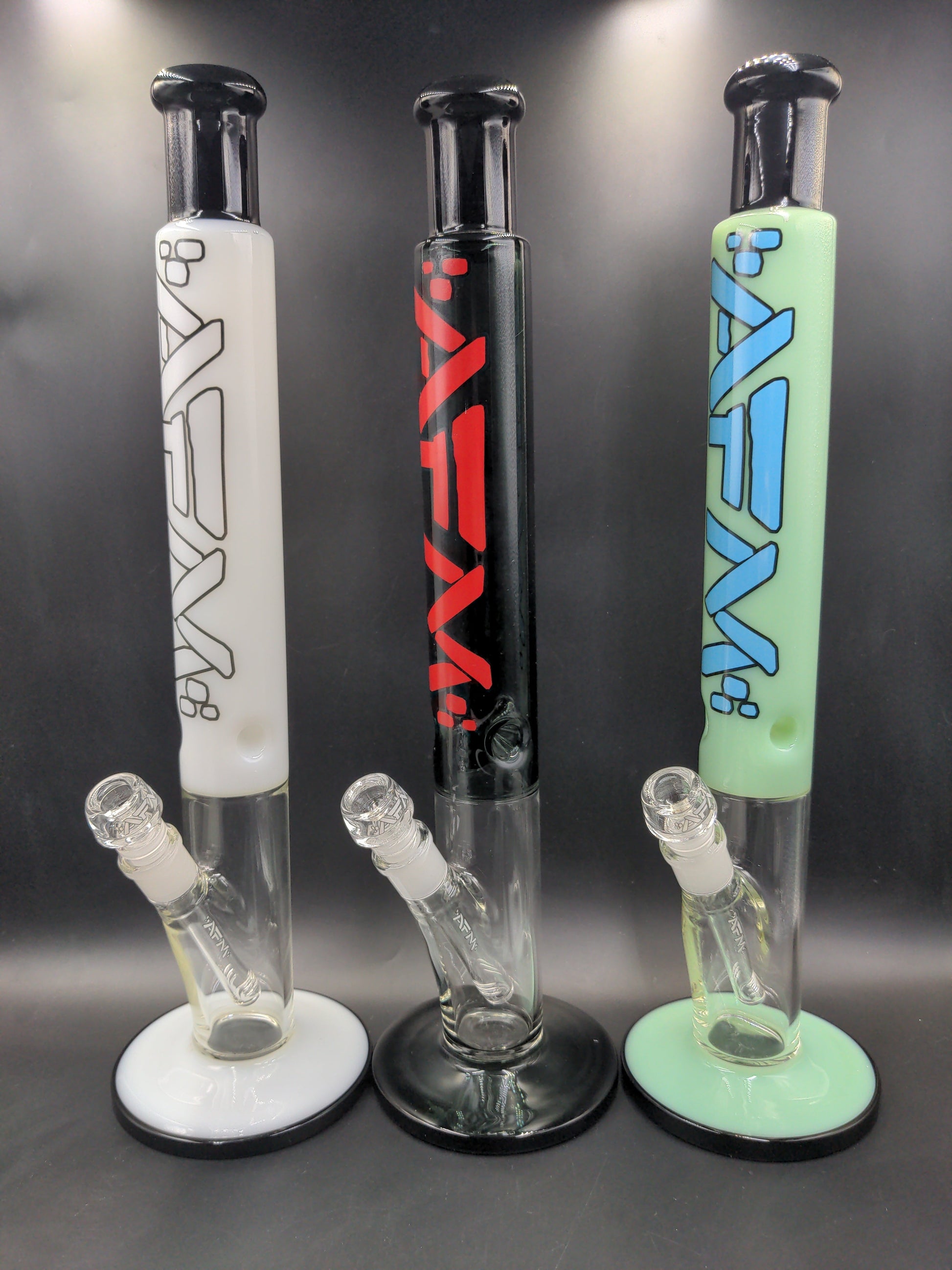 AFM Double Color Straight Tube Bongs 18" - Avernic Smoke Shop