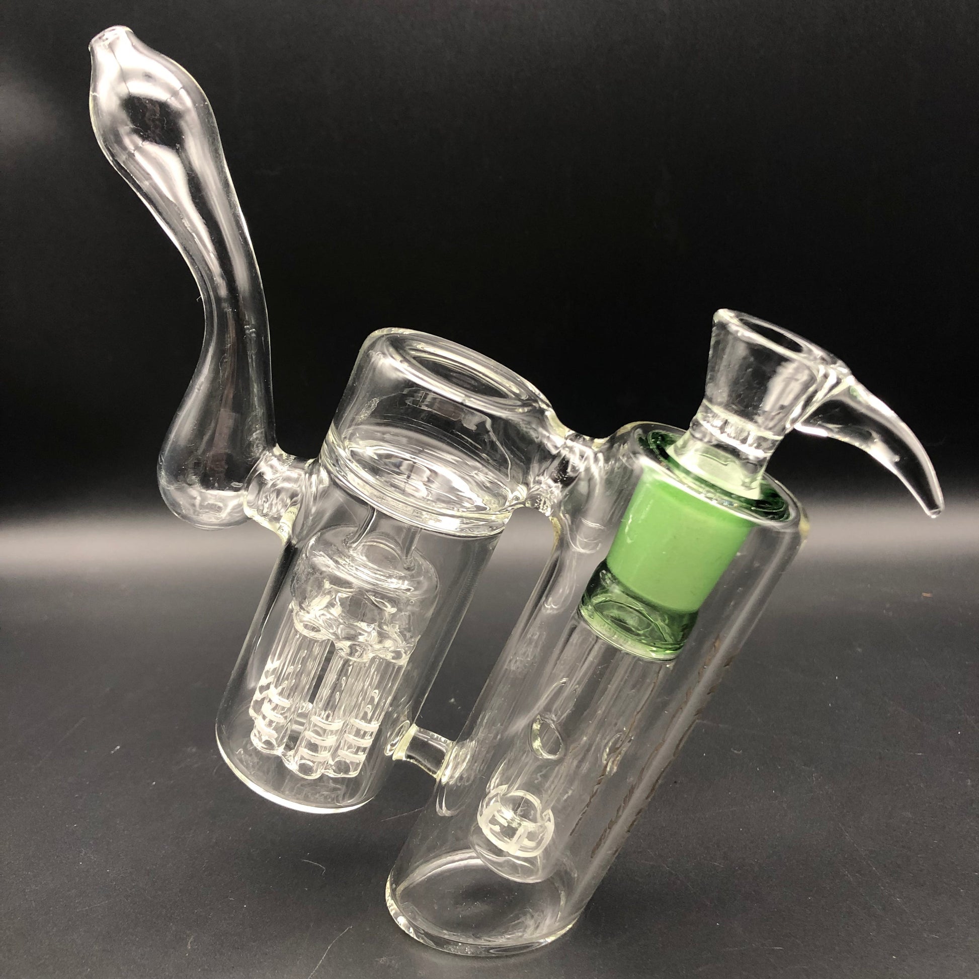 Dual Chamber Bubbler w/ 8-Arm and Showerhead Perc - Avernic Smoke Shop