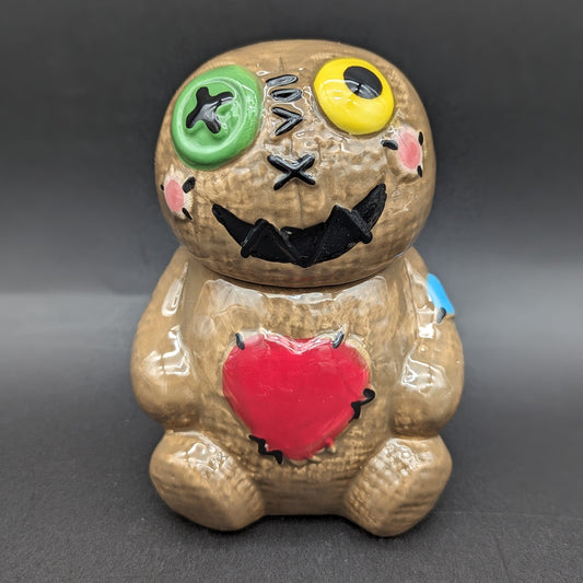 Fujima Voodoo Doll Ceramic Stash Jar | 4.5"