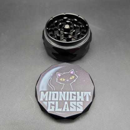 Midnight Glass Diamond Carved Grinders - Avernic Smoke Shop