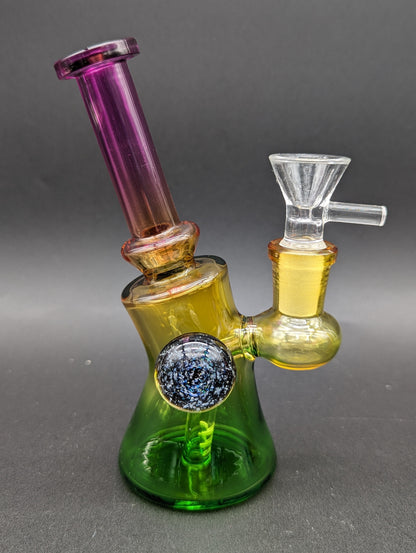 Multi Color Fade Bent Neck Mini Beaker