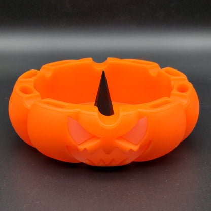 Pumpkin Silicone Ashtray w/ Poker - Avernic Smoke Shop