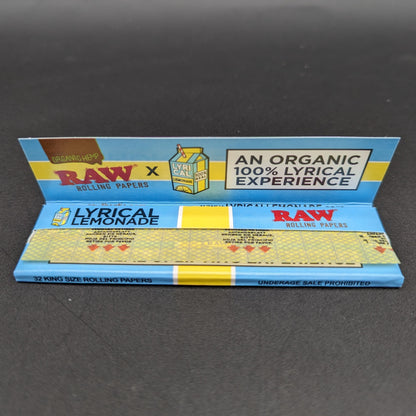 RAW x Lyrical Lemonade Organic Hemp Rolling Papers | King Size Wide