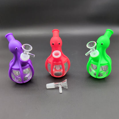 Silicone Wrapped Glass Octopus Bong - Avernic Smoke Shop